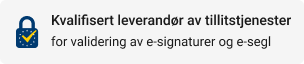 Kvalifisert leverandør av tillitstjenester for validering av e-signaturer og e-segl